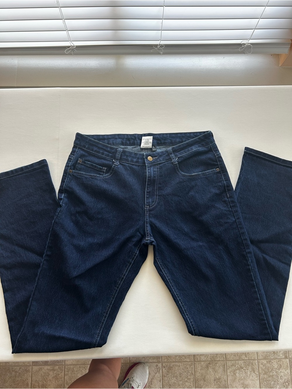 Men's Dark Blue Straight-Leg Jeans